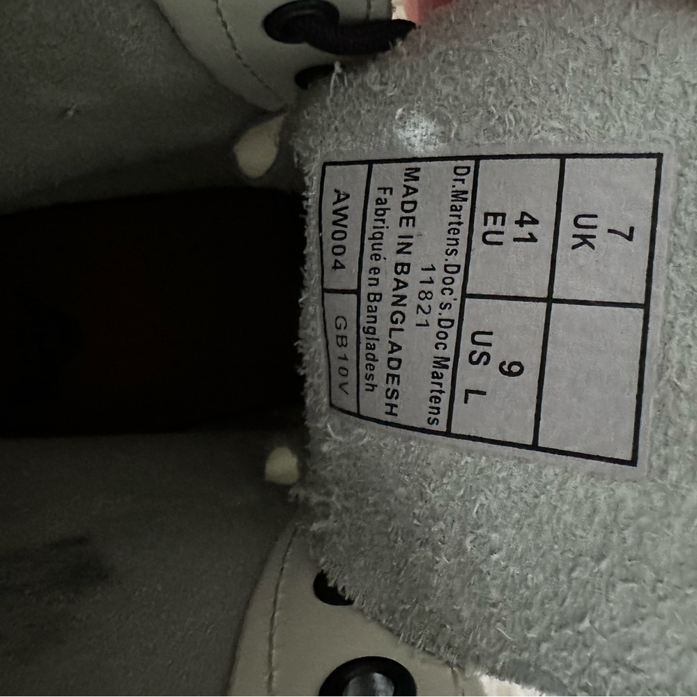 Dr. Martens White and Black Leather Boots - Picture 9 of 10